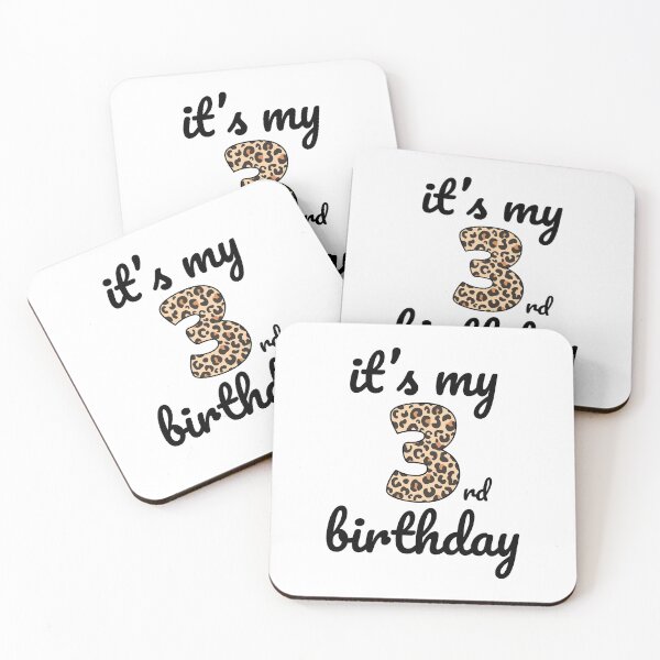 Item preview, Its my birthday, 3rd Birthday Leopard Print, Kid Leopard 3rd Birthday, 3 Years Old Wild Animal, Number Three Safari Zoo designed and sold by singRsong.