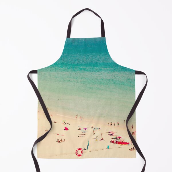 Item preview, Aerial Beach Print - Ocean -  Retro Crowded Beach - Sea and Travel photography designed and sold by Ingrid Beddoes Photography.