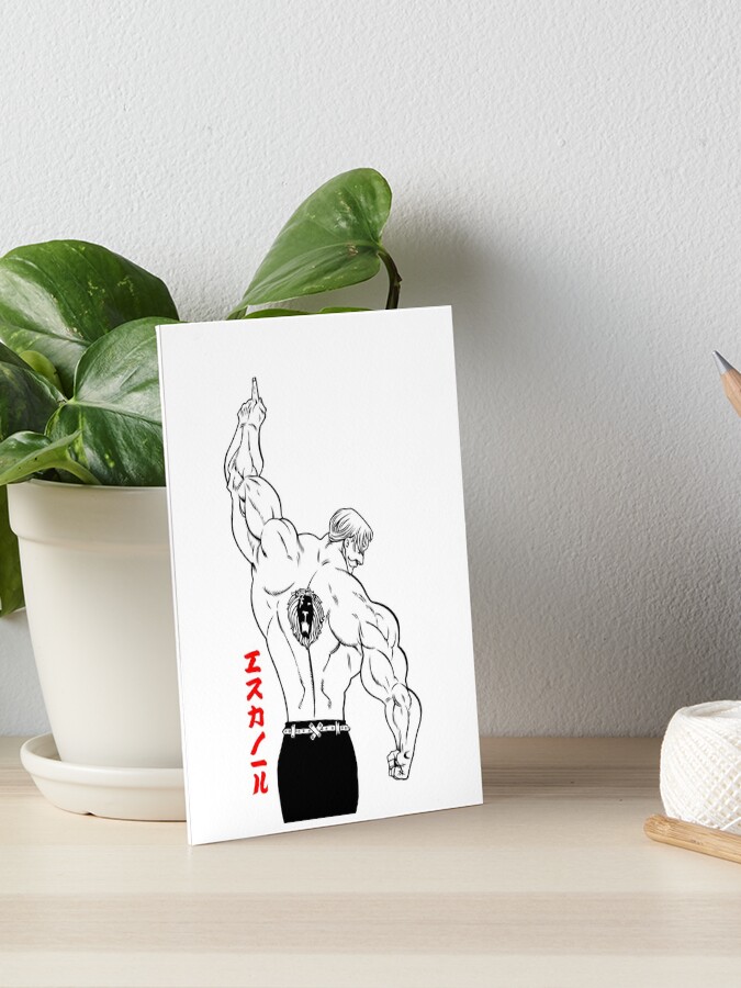 Muscular Anime Boy | Art Board Print