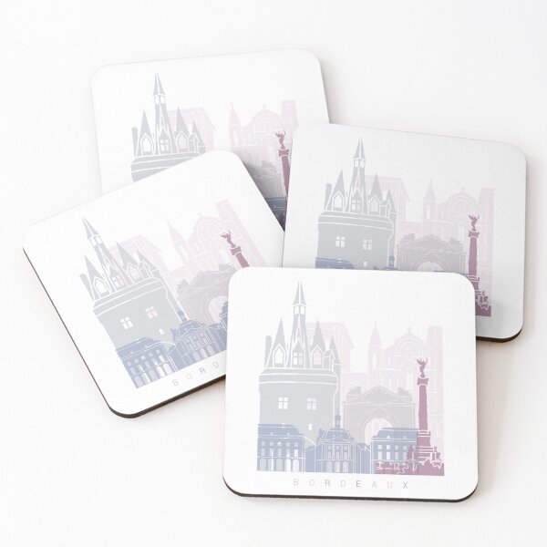 Item preview, Bordeaux skyline poster Pastel designed and sold by paulrommer.