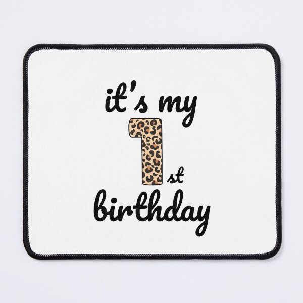 Item preview, Its my birthday, 1st Birthday Leopard Print, Kid Leopard 1st Birthday, 1 Year Old Wild Animal, Number One Safari Zoo designed and sold by singRsong.