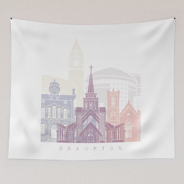 Item preview, Brampton skyline poster Pastel designed and sold by paulrommer.