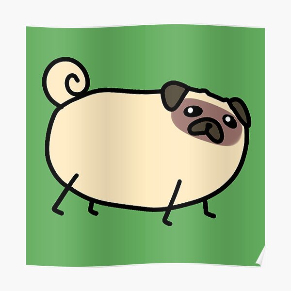 Jellybean Pug Poster