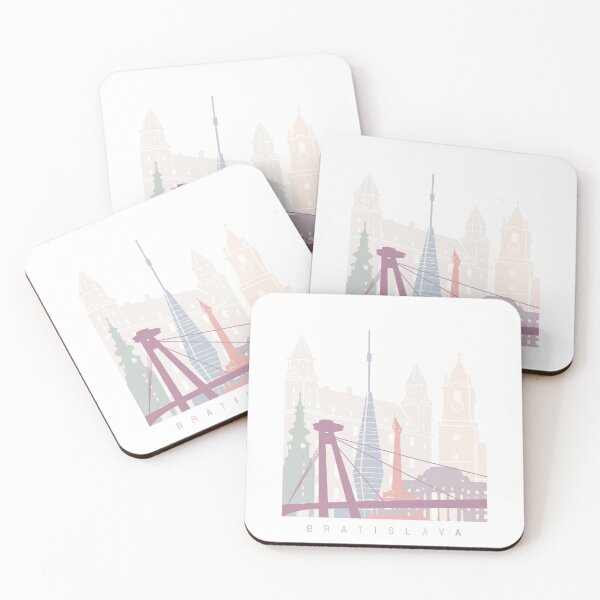 Item preview, Bratislava skyline poster Pastel designed and sold by paulrommer.