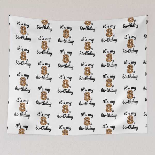 Item preview, Its my birthday, 8th Birthday Tiger Print, Kid Tiger 8th Birthday, 8 Years Old Wild Animal, Number Eight Safari Zoo designed and sold by singRsong.