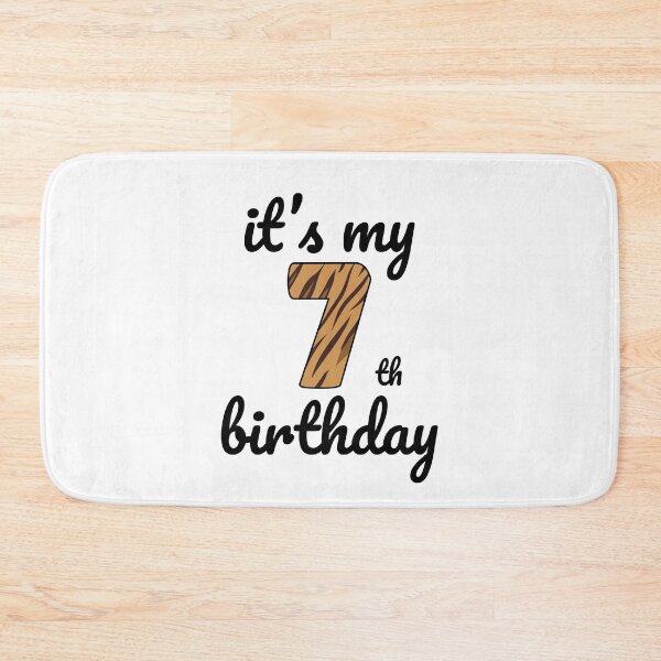 Item preview, Its my birthday, 7th Birthday Tiger Print, Kid Tiger 7th Birthday, 7 Years Old Wild Animal, Number Seven Safari Zoo designed and sold by singRsong.