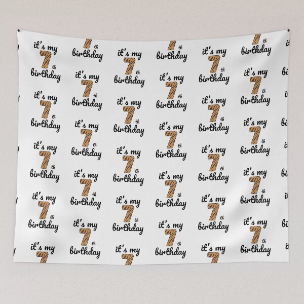 Item preview, Its my birthday, 7th Birthday Tiger Print, Kid Tiger 7th Birthday, 7 Years Old Wild Animal, Number Seven Safari Zoo designed and sold by singRsong.