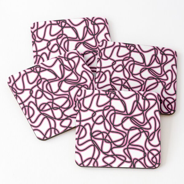Item preview, Abstract pattern - pink and white. designed and sold by K.S ART.