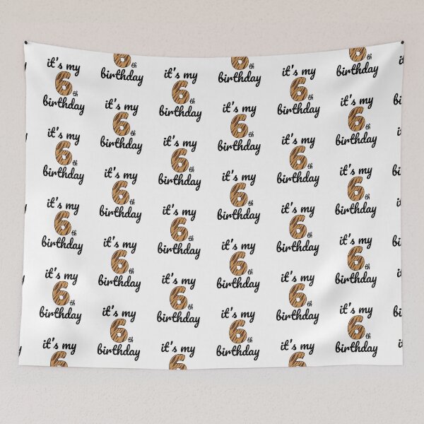 Item preview, Its my birthday, 6th Birthday Tiger Print, Kid Tiger 6th Birthday, 6 Years Old Wild Animal, Number Six Safari Zoo designed and sold by singRsong.