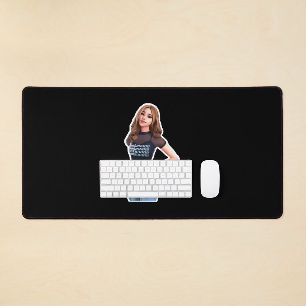 pokimane desk mat