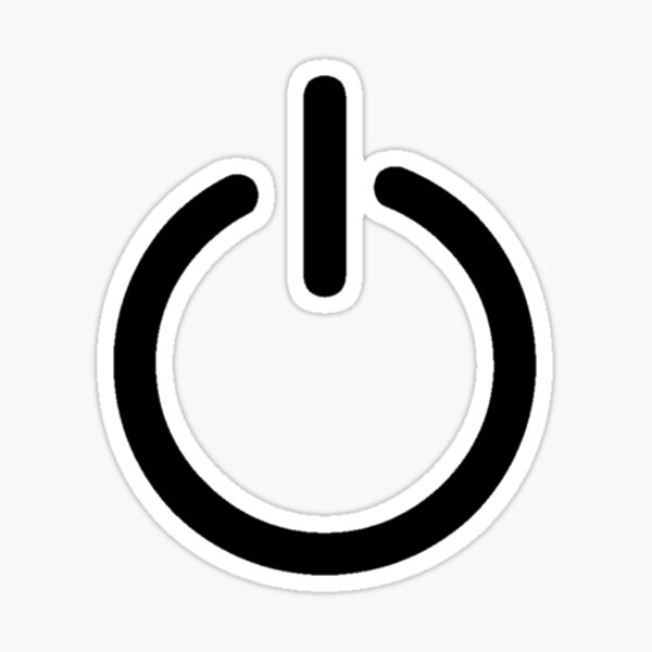 "Power Button" Sticker by Tezac Redbubble