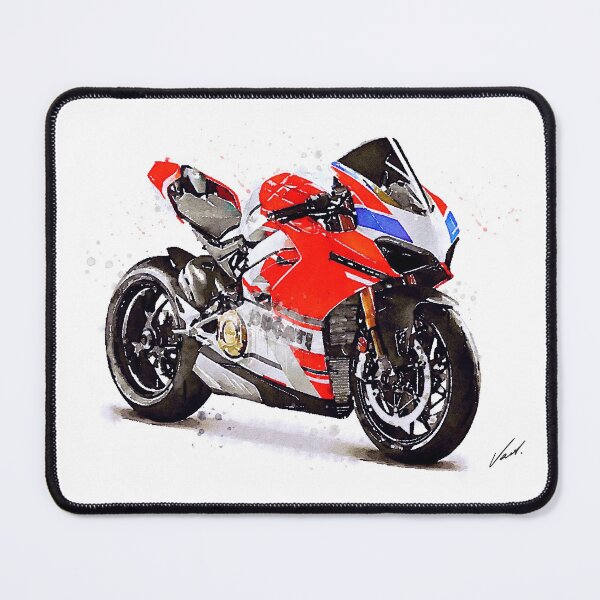 Item preview, Watercolor Sport Motorcycle Panigale V4S - original watercolor by Vart. designed and sold by vartstudio.