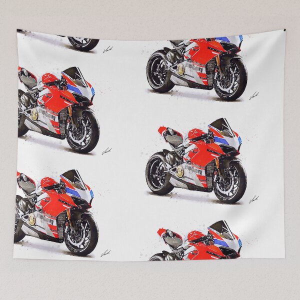 Item preview, Watercolor Sport Motorcycle Panigale V4S - original watercolor by Vart. designed and sold by vartstudio.