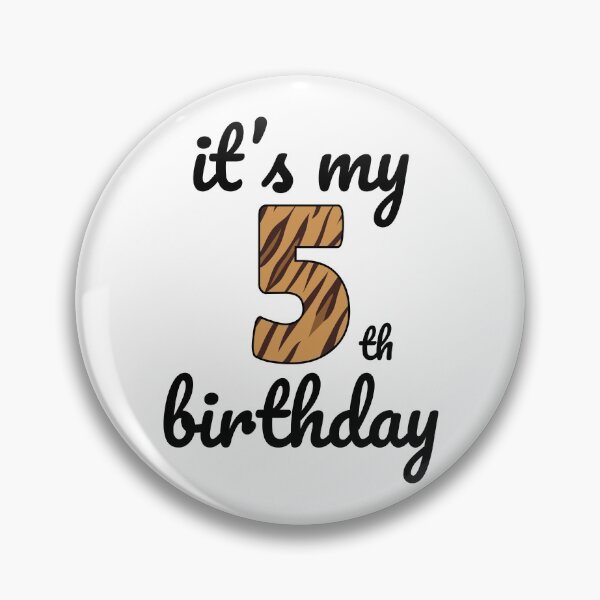 Item preview, Its my birthday, 5th Birthday Tiger Print, Kid Tiger 5th Birthday, 5 Years Old Wild Animal, Number Five Safari Zoo designed and sold by singRsong.
