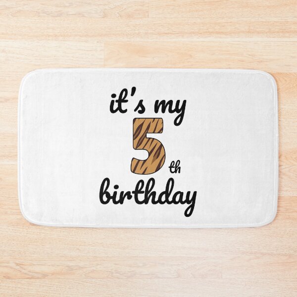 Item preview, Its my birthday, 5th Birthday Tiger Print, Kid Tiger 5th Birthday, 5 Years Old Wild Animal, Number Five Safari Zoo designed and sold by singRsong.