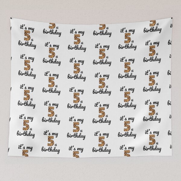 Item preview, Its my birthday, 5th Birthday Tiger Print, Kid Tiger 5th Birthday, 5 Years Old Wild Animal, Number Five Safari Zoo designed and sold by singRsong.
