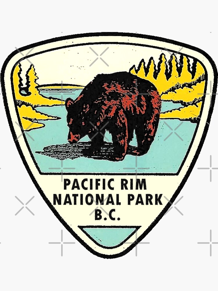 Pacific Rim National Park BC Canada Vintage Travel Decal by hilda74