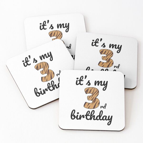 Item preview, Its my birthday, 3rd Birthday Tiger Print, Kid Tiger 3rd Birthday, 3 Years Old Wild Animal, Number Three Safari Zoo designed and sold by singRsong.