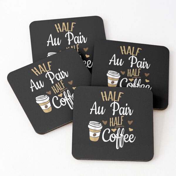 Item preview, Half Coffee Half Au Pair Valentines day gift for coffee couples lovers designed and sold by wi trendshop.