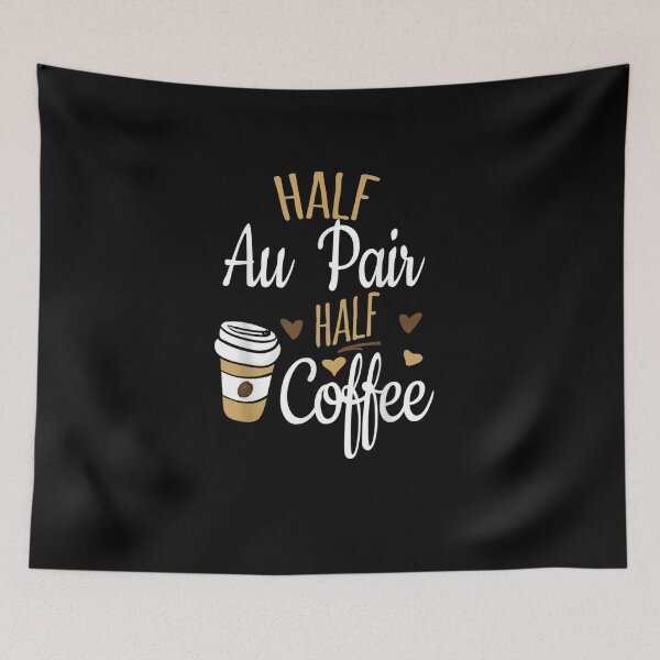 Item preview, Half Coffee Half Au Pair Valentines day gift for coffee couples lovers designed and sold by wi trendshop.