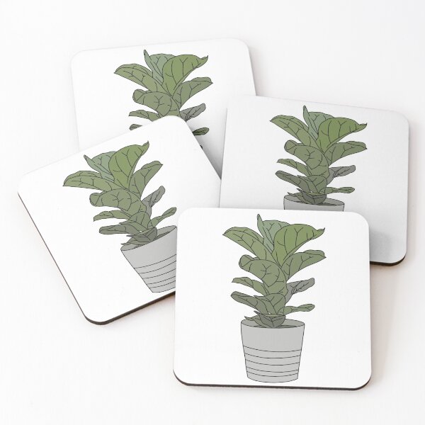 Item preview, Fiddle leaf fig potted plant  designed and sold by ArtCasualty.