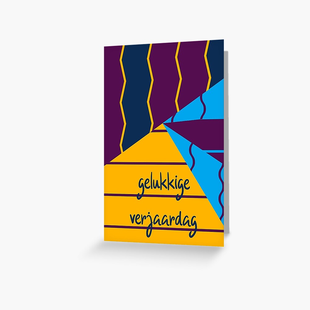 Gelukkige Verjaardag Happy Birthday In Dutch Language Dutch Birthday Greeting Card For Sale 