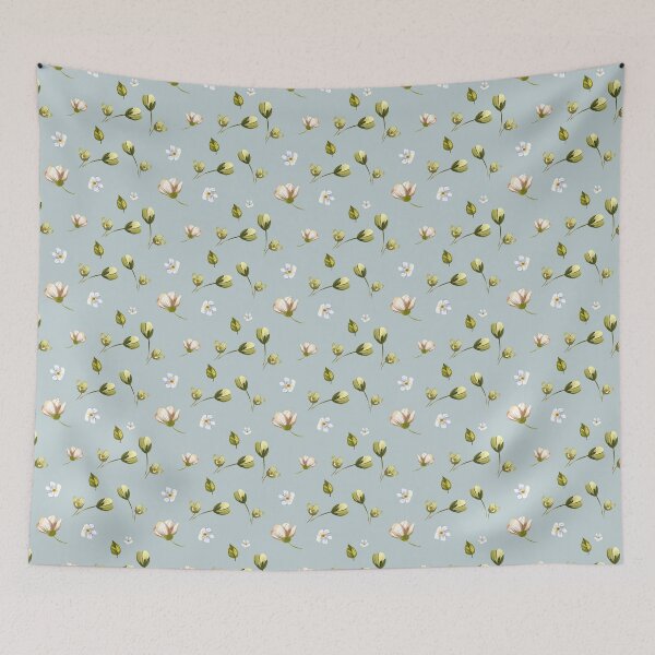 Item preview, Springing white flowers and buds. designed and sold by XDenisova.