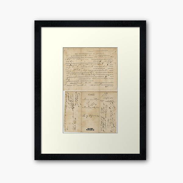 1841, NEWMAN AND OLINGMAN, MCCRACKEN COUNTY, KENTUCKY Framed Art Print