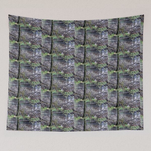 Item preview, British Woodland in Autumn - River Bank Rocks, with Tree designed and sold by Danielle-Blance.