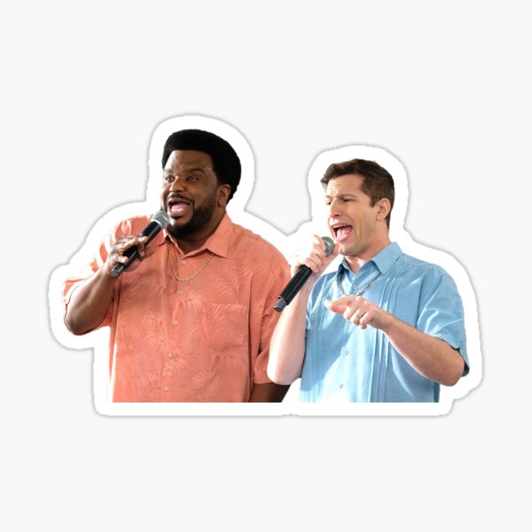 "Doug Judy and Jake Peralta doing Karaoke" Sticker for Sale by
