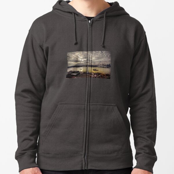 The Thames at Greenwich Zipped Hoodie