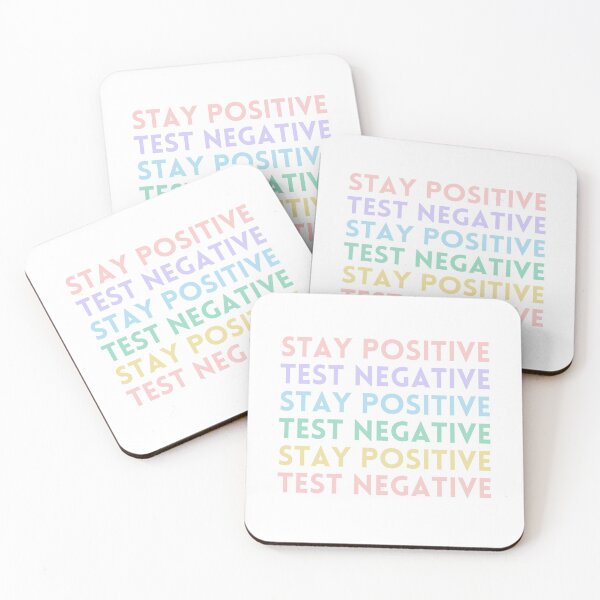 Item preview, stay positive, test negative | covid quotes | designed and sold by mochipath.