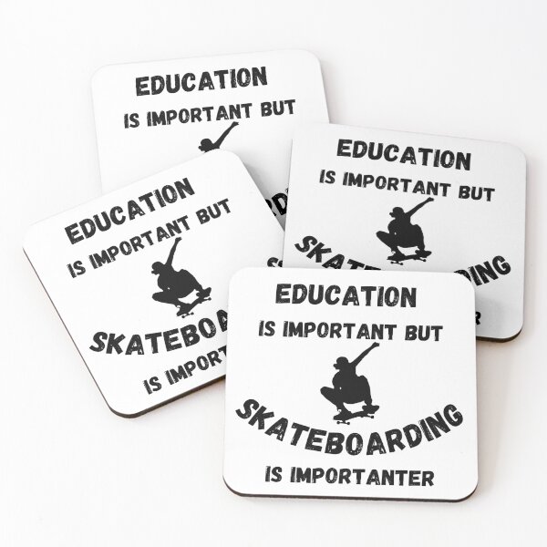 Item preview, Education Is Important But Skateboarding Is Importanter Stunt designed and sold by LuckyKermit.