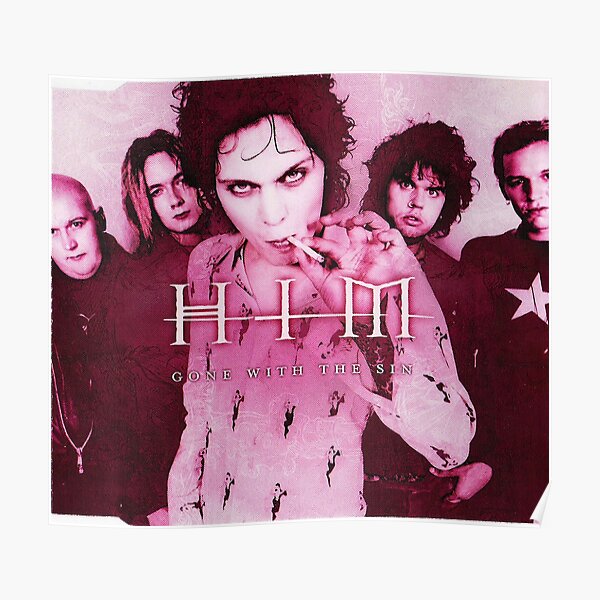 Him Band Ville Valo Heartagram Gone With The Sin Cover Poster