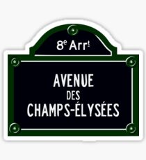 AVENUE OF CHAMPS ELYSEES, PARIS, 75008 Sticker