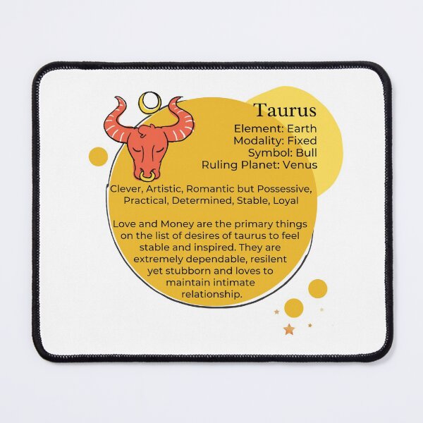 Item preview, Taurus Personality Traits - Taurus Horoscope, Zodiac Sign Romantic, Loyal, Passionate Venus designed and sold by tsquarefabrics.