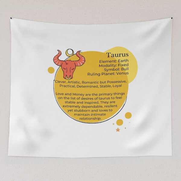 Item preview, Taurus Personality Traits - Taurus Horoscope, Zodiac Sign Romantic, Loyal, Passionate Venus designed and sold by tsquarefabrics.
