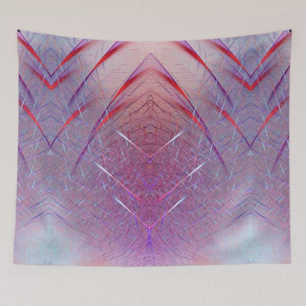 Item preview, Fractal design with red, purple, and white flecks designed and sold by effervescence.