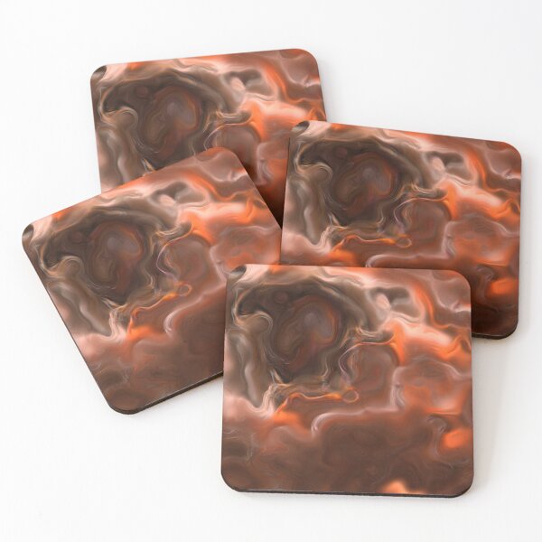 Item preview, Orange swirling marble with dark core designed and sold by effervescence.
