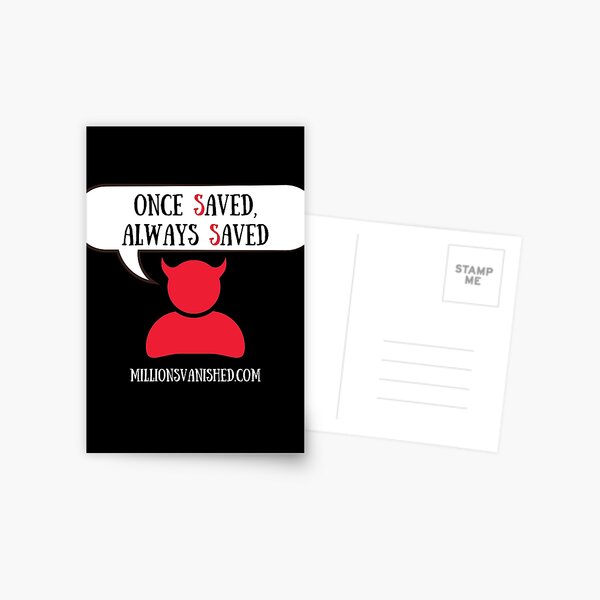 Satan Says, "OSAS" - Christian Postcard