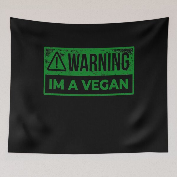 Item preview, Green Healthy Vegetable Proud Vegetarian Warning I'm Vegan designed and sold by fantasyy.