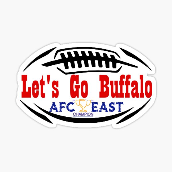 Buffalo Bills 2020 AFC East Champions Vinyl Sticker 3.3x3.8 |