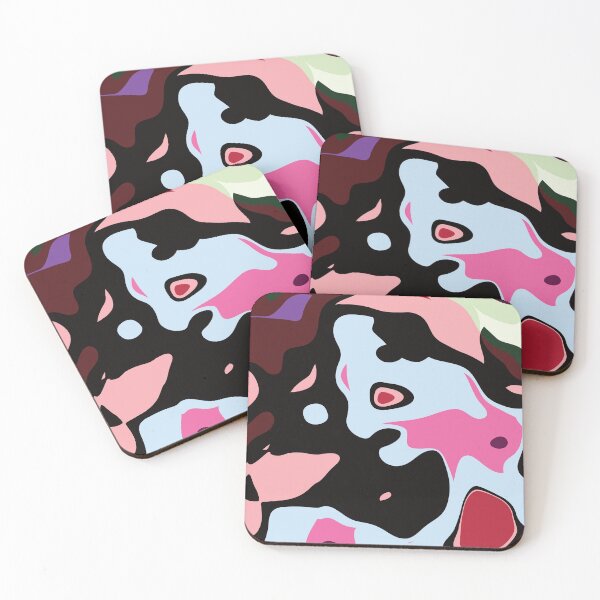 Item preview, Abstract portrait in flat colours designed and sold by effervescence.