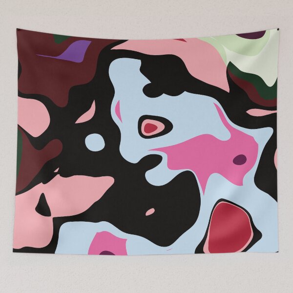 Item preview, Abstract portrait in flat colours designed and sold by effervescence.