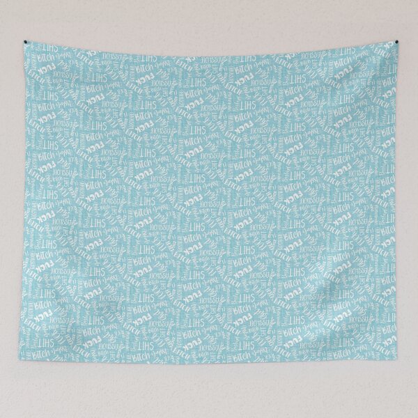 Item preview, Super Sweary in Blue designed and sold by KrisInStitches.