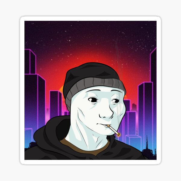 Rainbow Doomer Wojak Meme Sticker Sticker for Sale by Acid Graphics