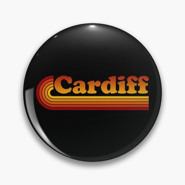 Item preview, Cardiff - Retro design (orange) designed and sold by SwnCreations.
