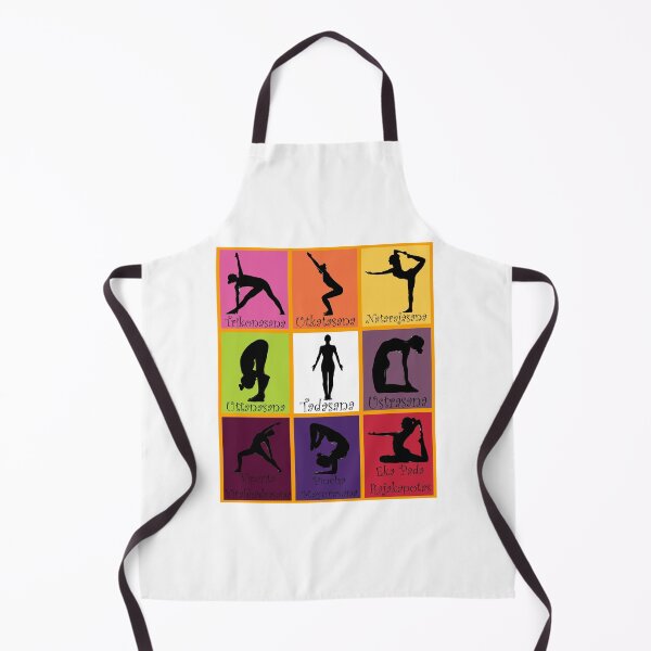 Item preview, Yoga Poses Multi-coloured Grid designed and sold by SadSacDesigns.