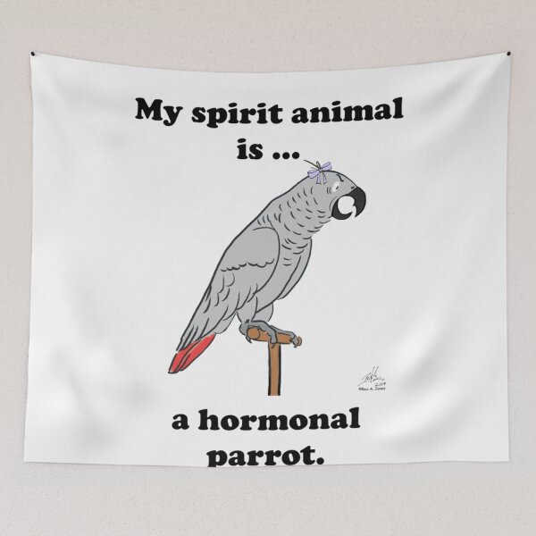Item preview, My Spirit Animal is a Hormonal Parrot African Grey Woman Classic designed and sold by DonaldGaylord.