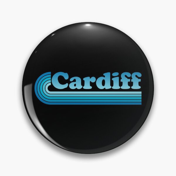 Item preview, Cardiff - Retro design (blue) designed and sold by SwnCreations.